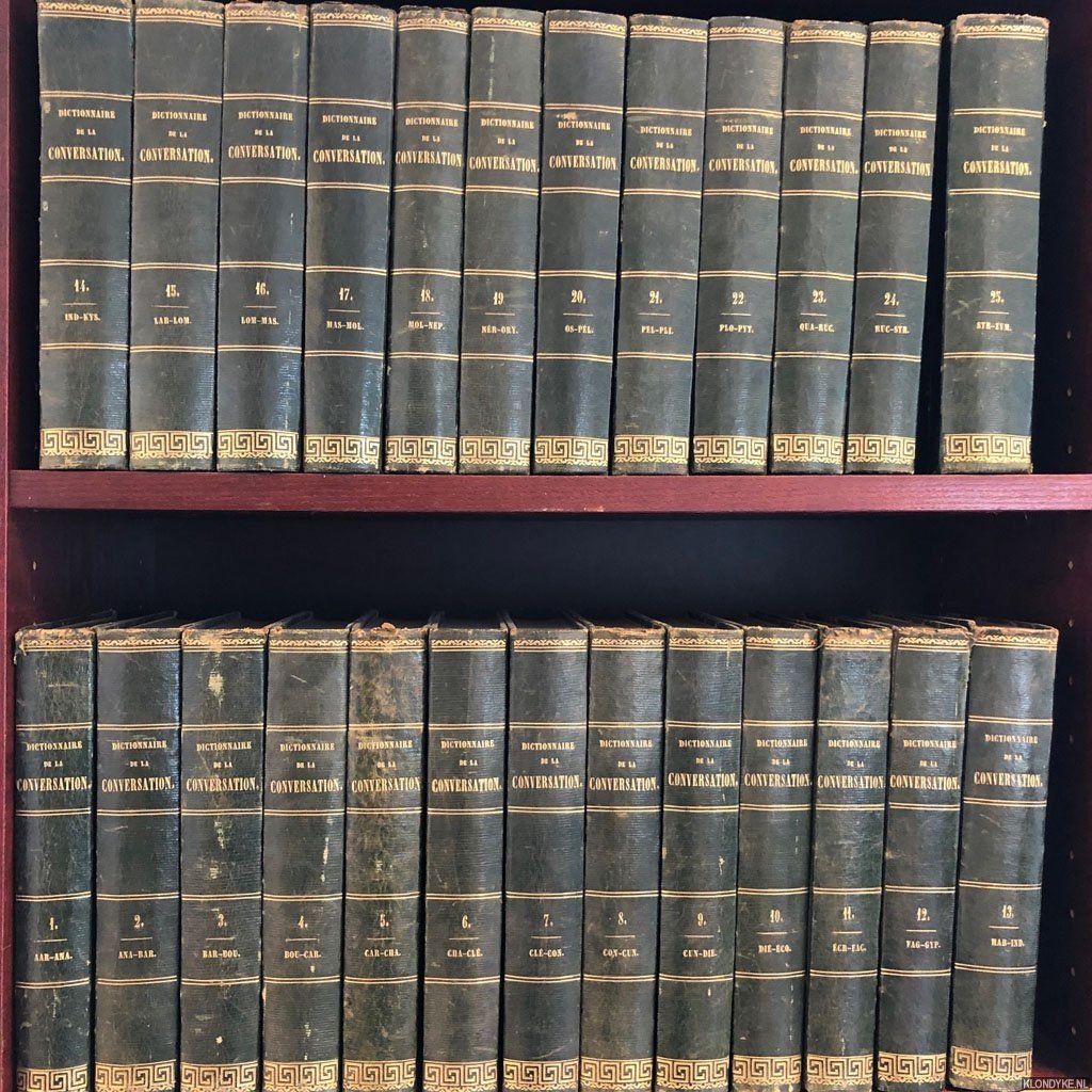 Wahlen, Auguste (publie par) - Nouveau dictionnaire de la conversation, ou repertoire universel de toutes les connaissances necessaires (25 volumes)