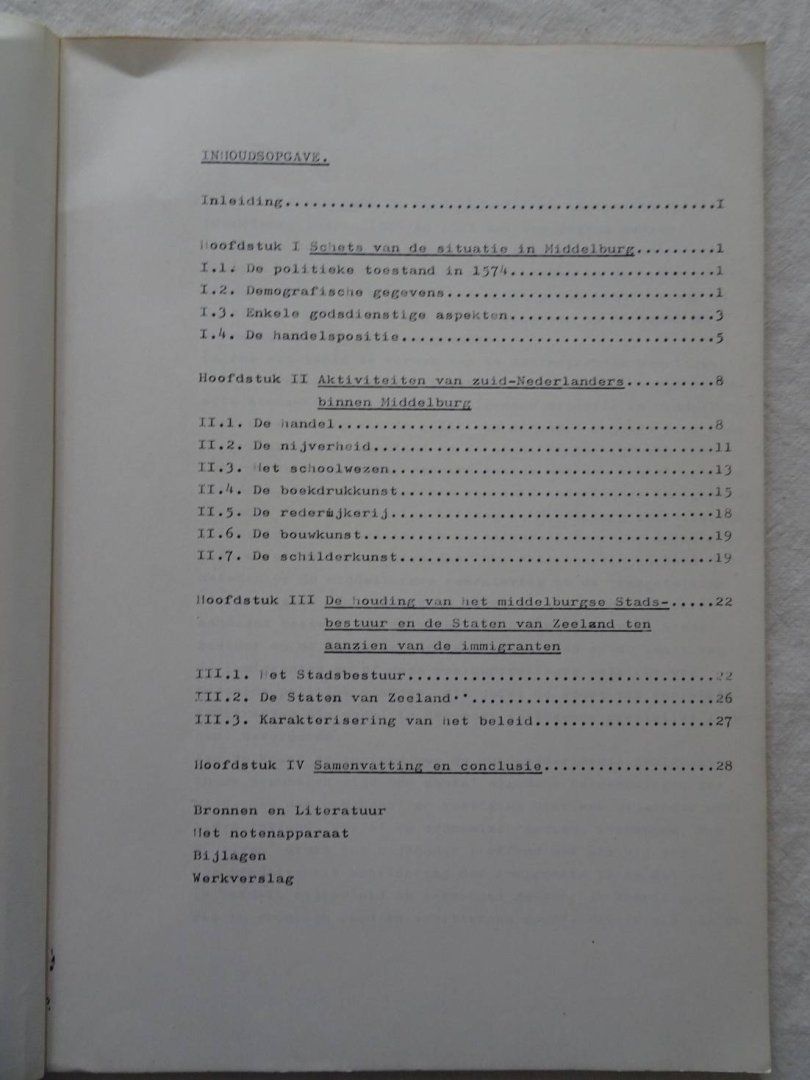 Faro, Marja. - De Zuidnederlandse immigratie in Middelburg tussen 1574 en 1621.