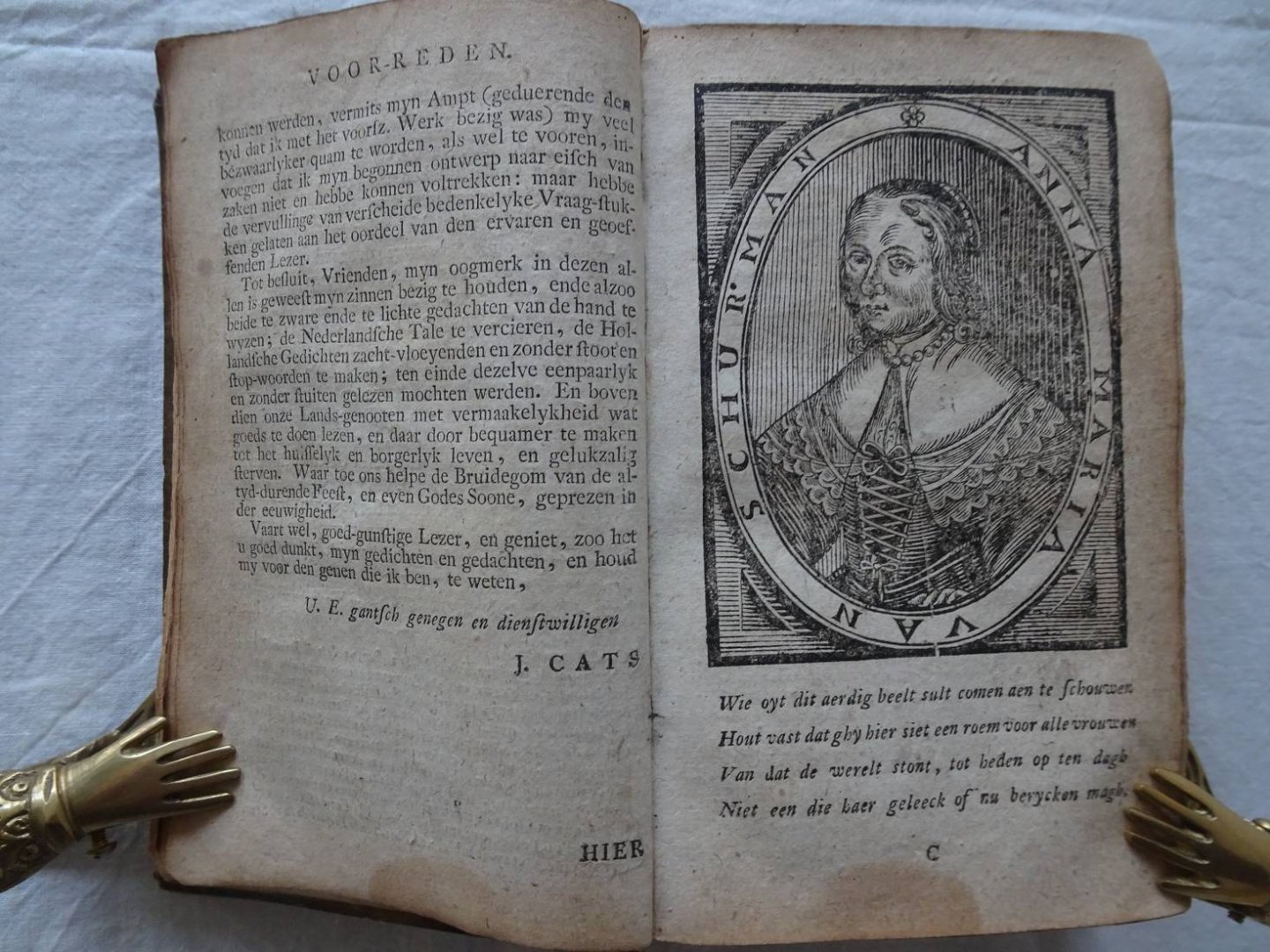 Cats, J.. - 's Werelts Begin, Midden, Eynde, beslooten in den Trou-ring, met den Proef-steen van den zelven.