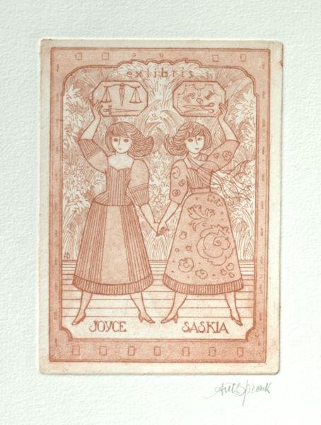 Spronk, Ank. - Exlibris voor Joyce Saskia.