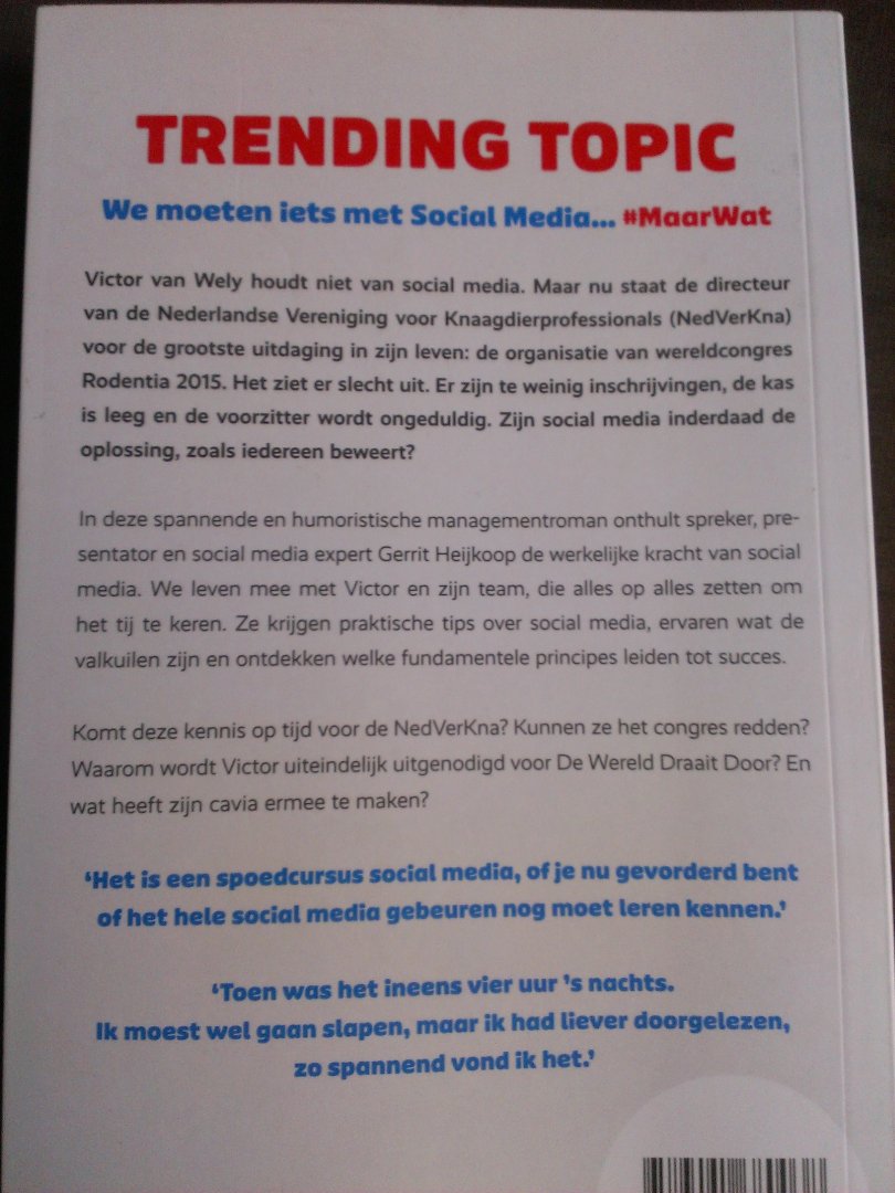 Heijkoop, Gerrit, Vos, Paula - Trending Topic / we moeten iets met social media... #MaarWat