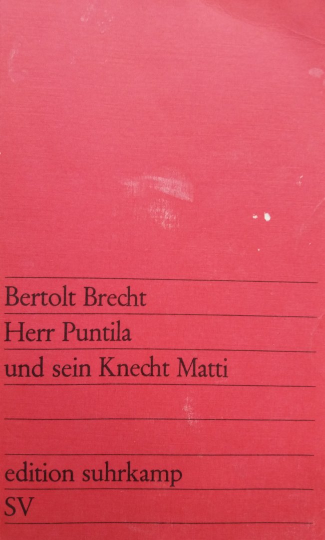 Brecht, Bertolt - Herr Puntila und sein Knecht Matti (DUITSTALIG)