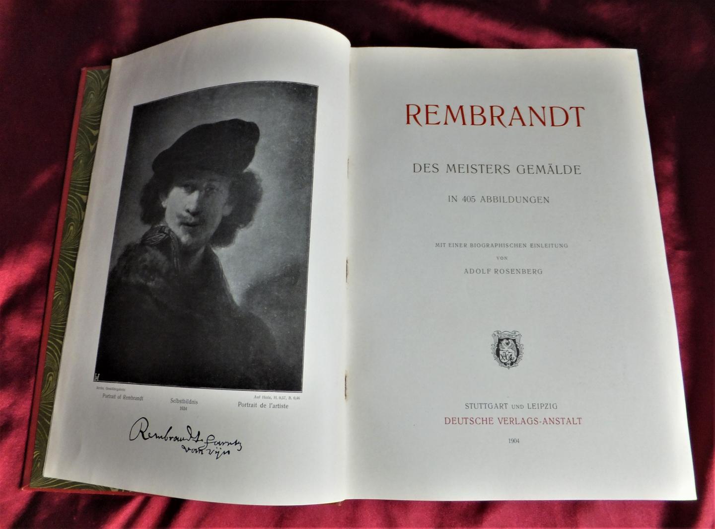 Rosenberg, Adolf - Rembrandt Des Meisters Gemälde in 405 abbildungen