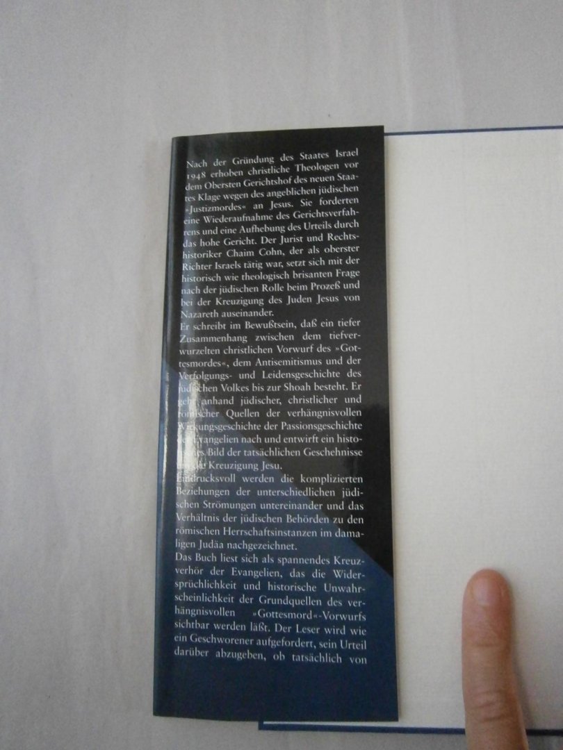 Cohn, Chaim - Der Prozeß und Tod Jesu aus jüdischer Sicht