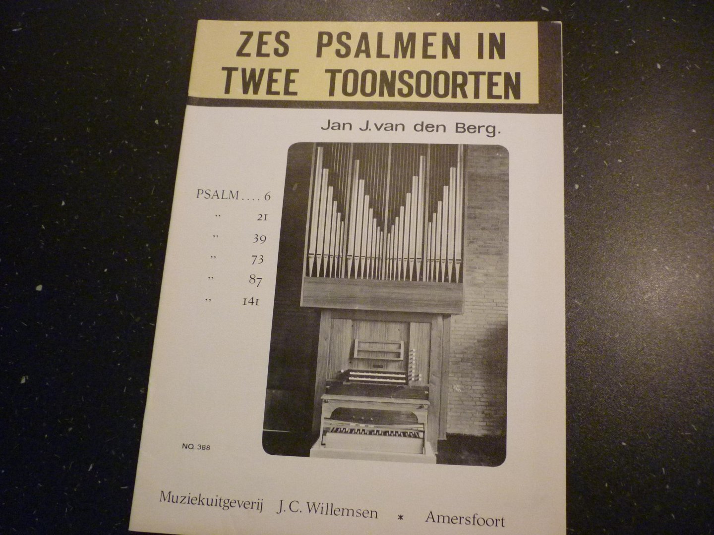 Berg; Jan J. van den - Zes Psalmen in twee toonsoorten