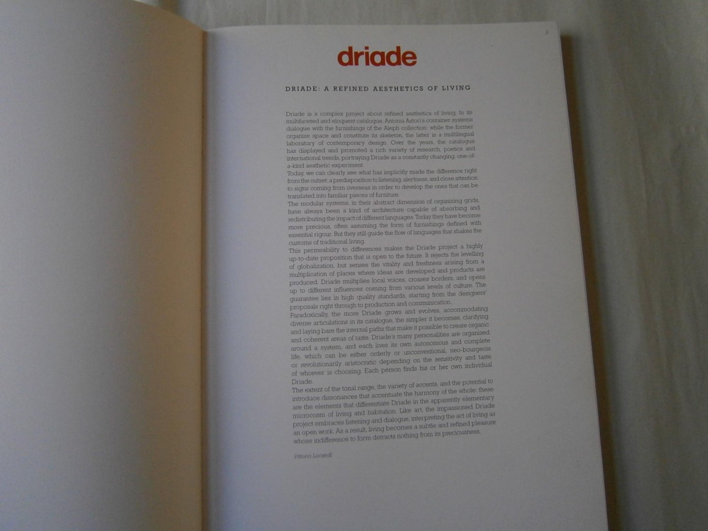 Acerbi, Adelaide en Vittorio Locatelli - Driade L'arte di Abitare