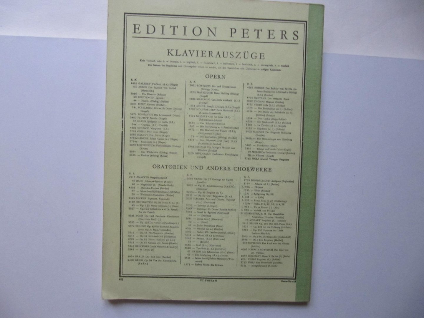 Werner Neumann - Bach Motetten- Partitur