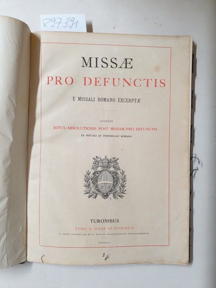 Missale: - Missae pro defunctis e missali romano excerptae :