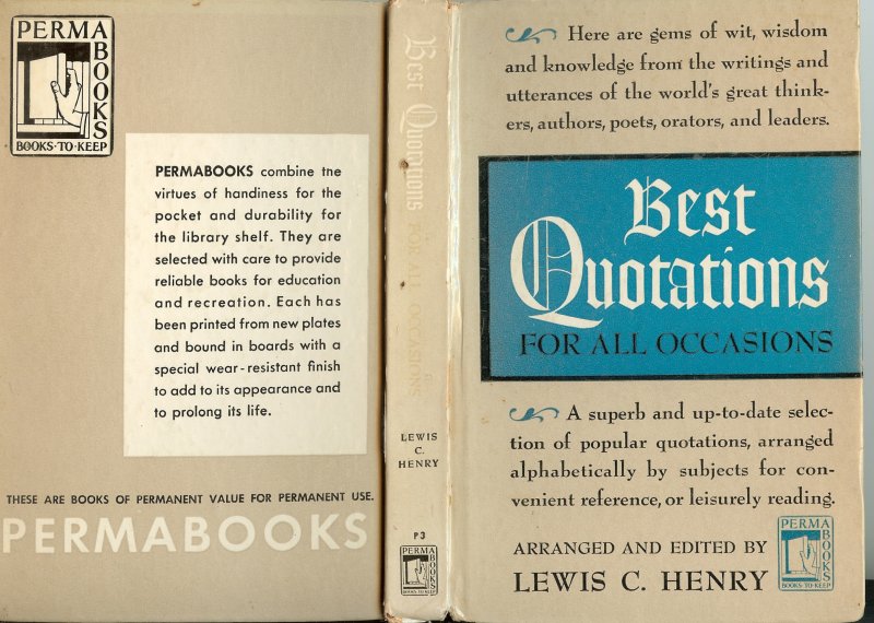 Henry Lewis C  .. Arranged and edited - Best quotations for all occasions
