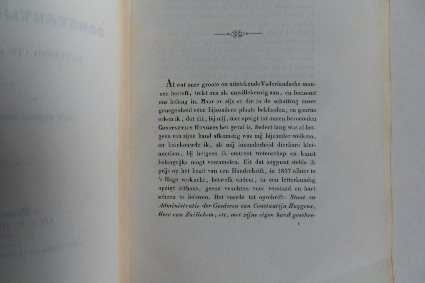 Schinkel, A.D. - Bijdrage tot Kennis van het Karakter van Constantijn Huygens ontleend uit Aanteekeningen wegens het Beheer zijner Goederen.