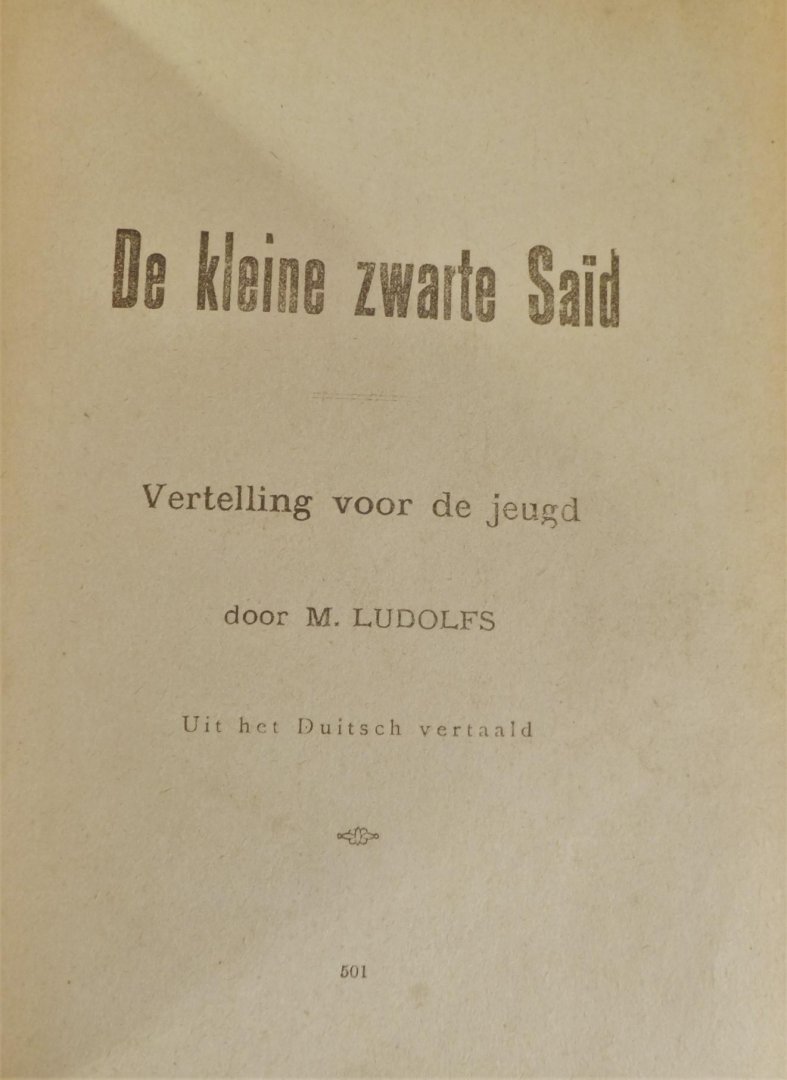 Ludolfs, M. - De kleine zwarte Saïd