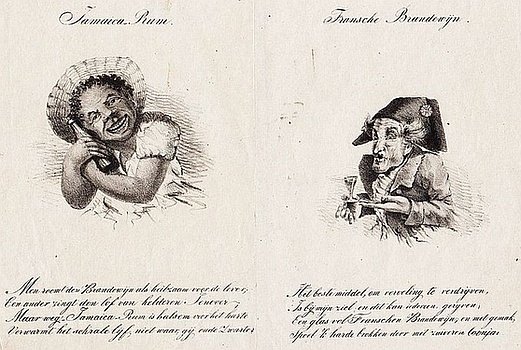 DRANK - Jamaica-Rum - Fransche Brandewijn.