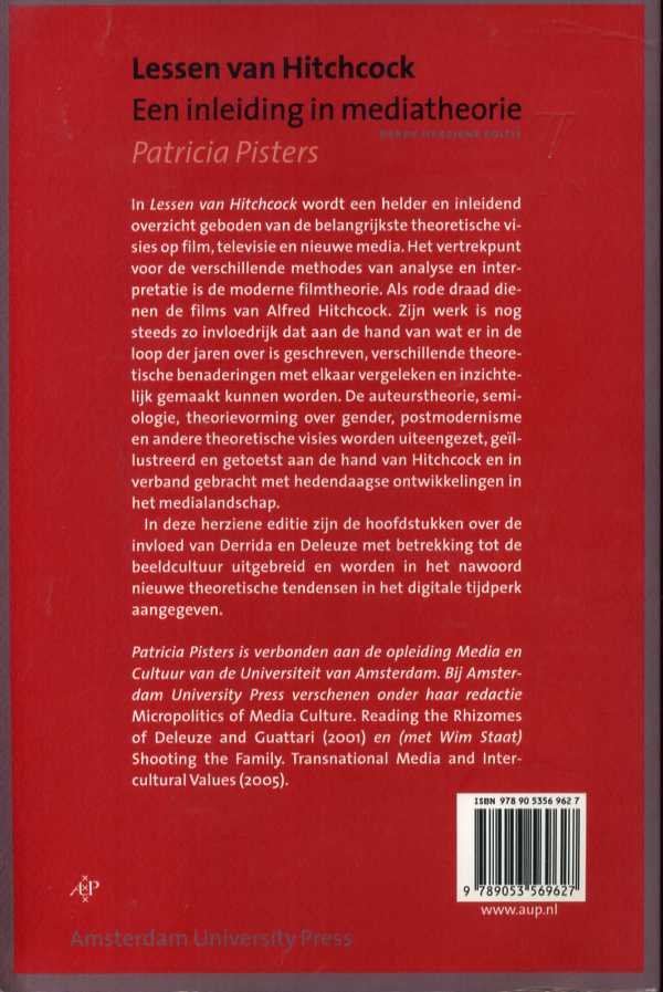 Pisters, Patricia - Lessen van Hitchcock. Een inleiding in mediatheorie