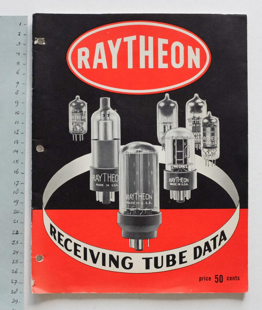  - Raytheon Receiving Tubes Data - Radio and Television Tube Data