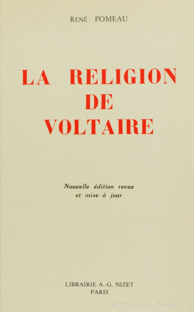 VOLTAIRE, POMEAU, R. - La religion de Voltaire.