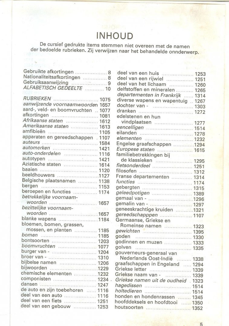 Welberg H.C. van den - Handboek van de puzzelaar .. Bevat Miljoenen puzzelwoorden , Alfabetisch gerangschikte in 2100 kolommen , ruim 600 pagina`s rubrieken!