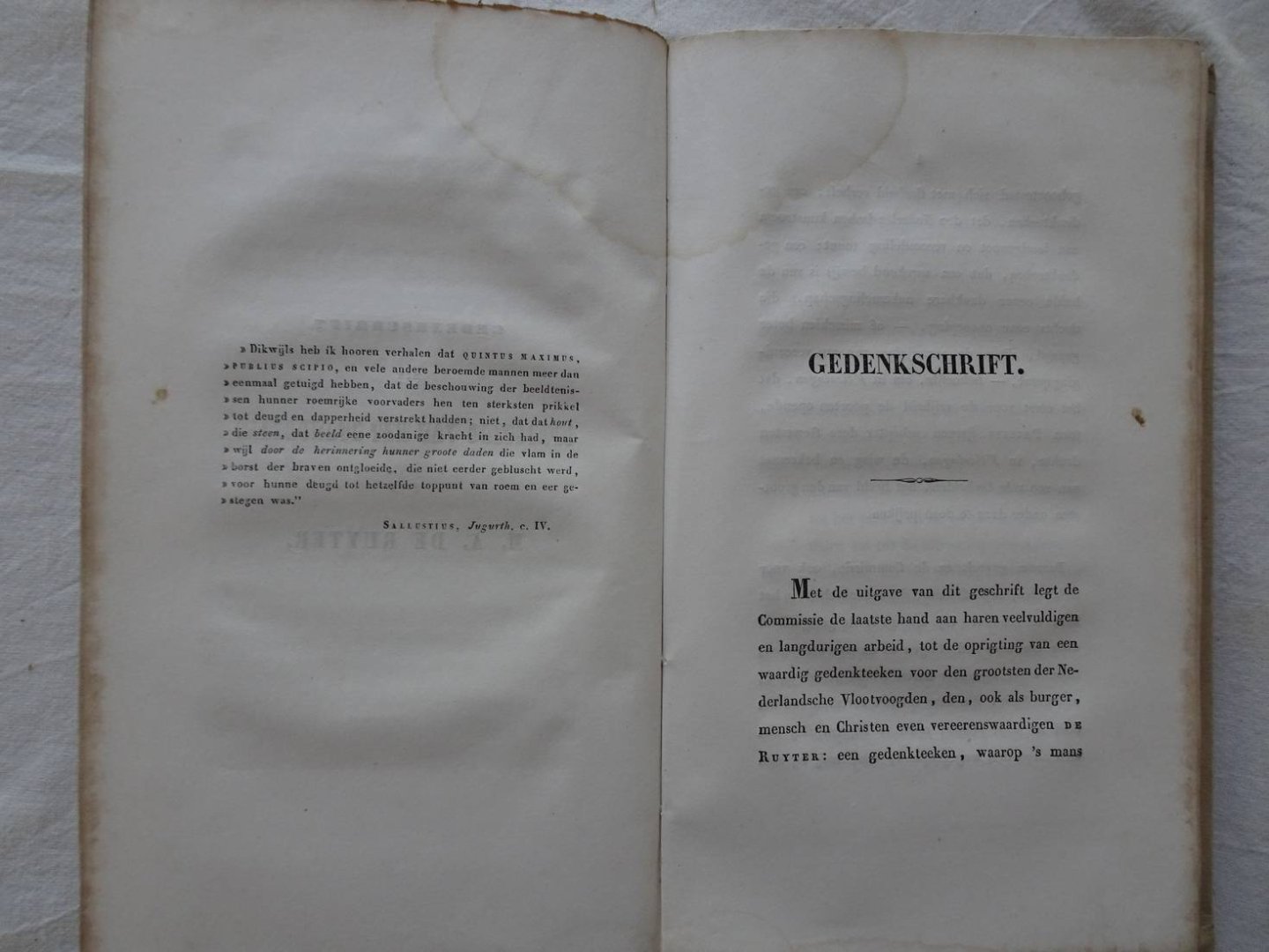  - Gedenkschrift der Oprigting van het Standbeeld voor M.A. De Ruijter, Plegtig Ontbloot te Vlissingen den 25 Augustus 1841. door de Commissie tot de Oprigting.