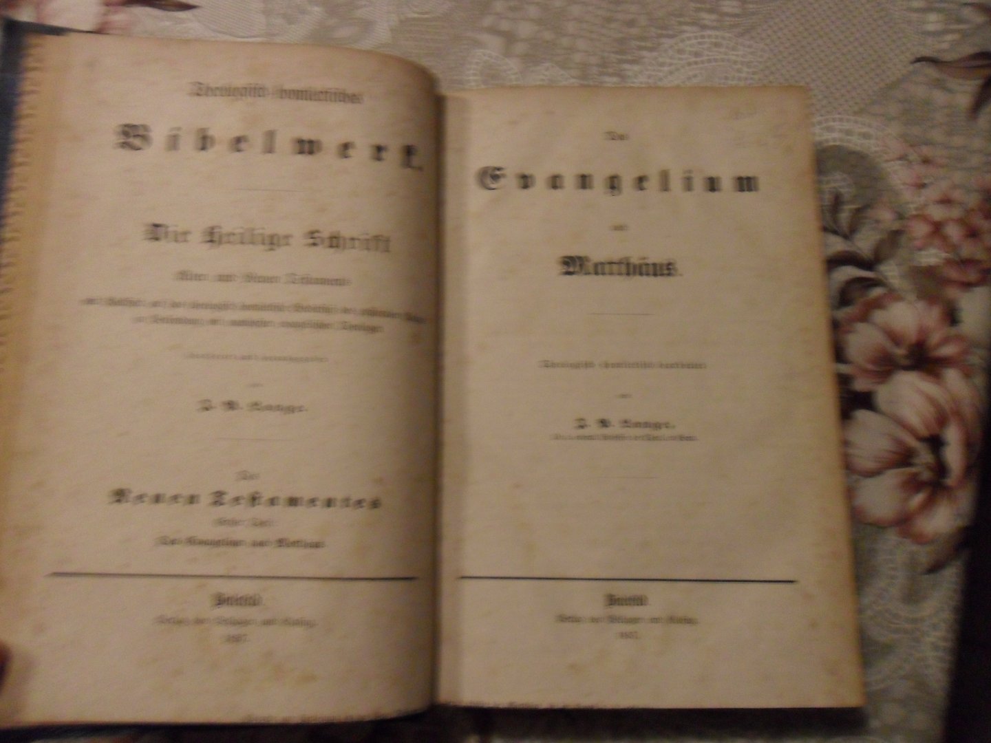 Lange J.P. e.a. - Das Evangelium 6 delen