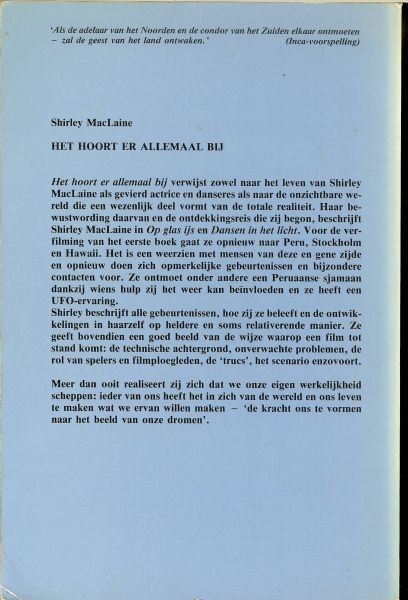 Maclaine, Shirley .. Vertaling Jacqueline Moonen - Het hoort er allemaal bij