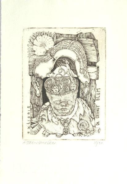 Steenvoorden, Ab. - Exlibris voor Dr. Gernot Blum.