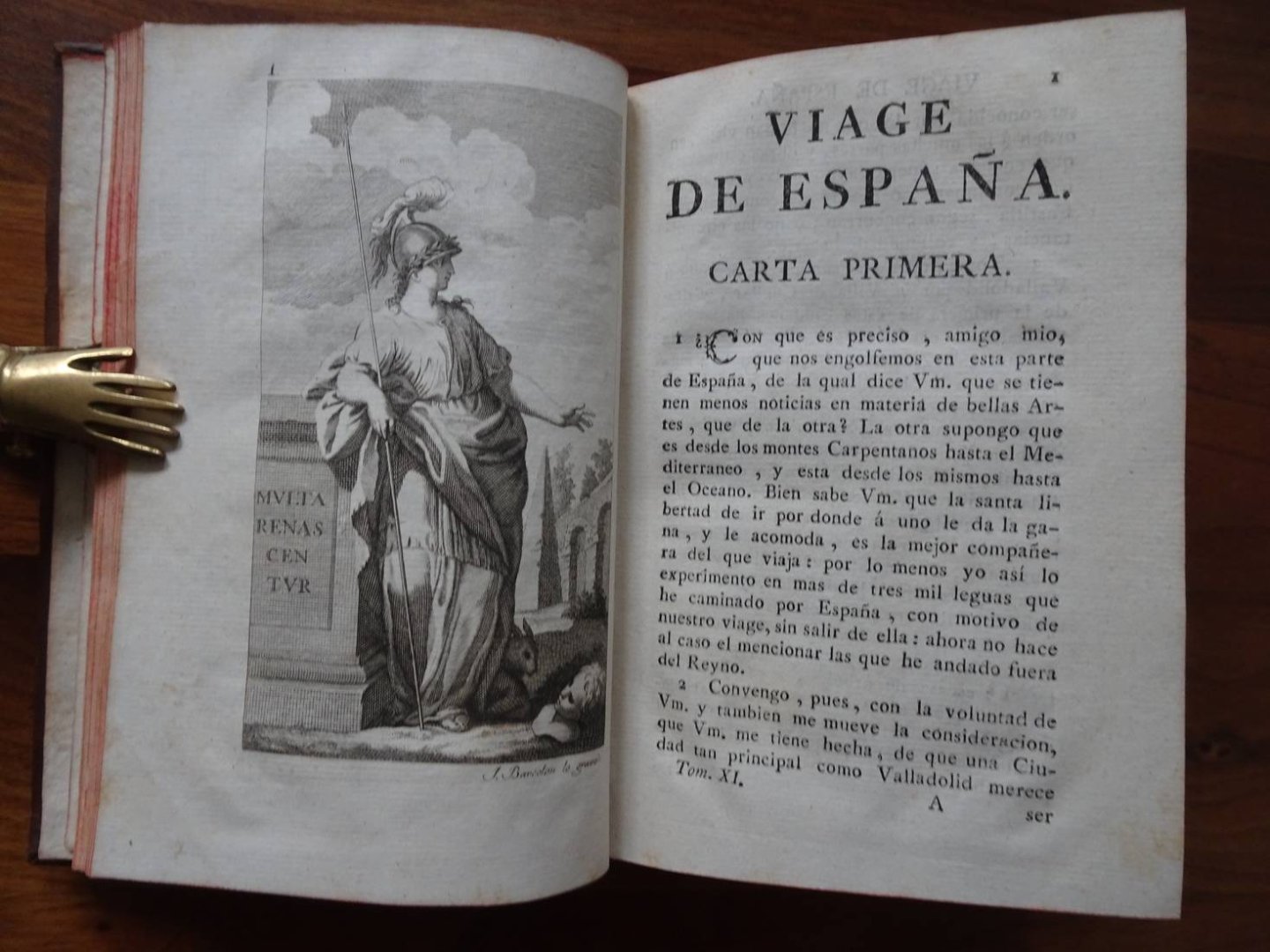 Ponz, Antonio. - Viage de España, en que se da noticia de las cosas mas apreciables, y dignas de saberse, que hay en ella. Tomo undécimo.