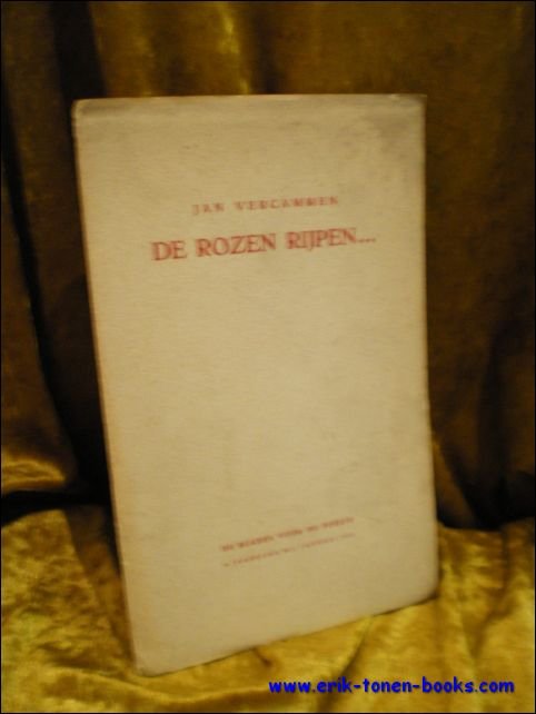 VERCAMMEN, Jan; - DE ROZEN RIJPEN, De Bladen voor de Poezie, 1938.
