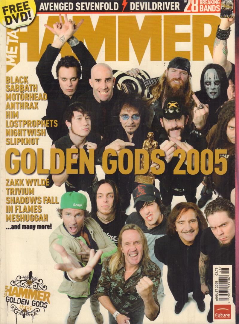 Diverse auteurs - METAL HAMMER 2005 # 142,  BRITISH MUSIC MAGAZINE met o.a. GOLDEN GODS 2005 (COVER + 12 p.), AVENGER SEVENFOLD (4 p.), TRIVIUM (3 p.), CLUTCH (3 p.), ALICE COOPER (3 p.), CRADLE OF FILTH (3 p.), HELLOWEEN (4 p.), FREE CD IS MISSING ,goede staat
