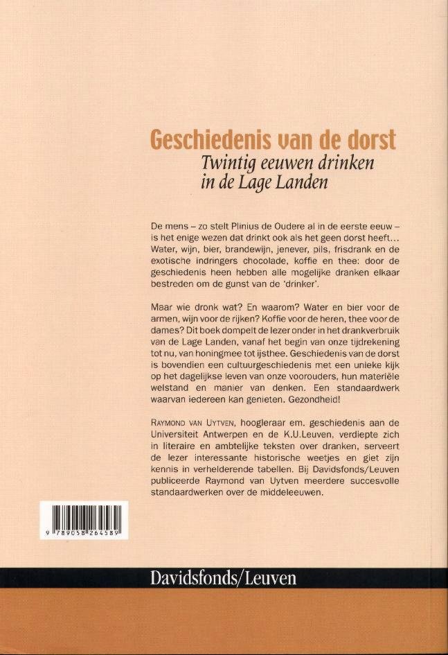 Henri Van Noppen - Geschiedenis van de dorst. Twintig eeuwen drinken
