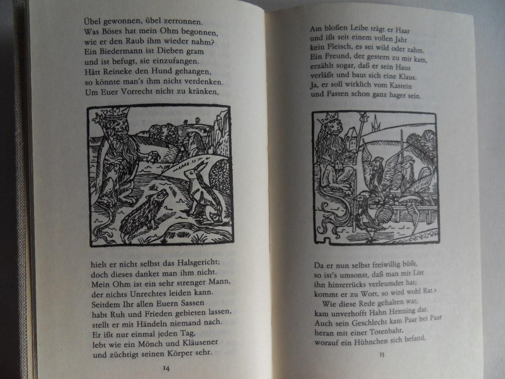 Soltau, Dietrich Wilhelm. [ Neuhochdeutsch ]. - Reinke der Fuchs. [ Aus dem Niederdeutschen- Original Titel: Reynke de vos, Lübeck 1498 - Met de houtsneden uit de eerste uitgave ].