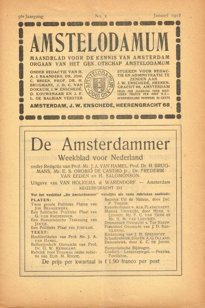  - Amstelodamum : Maandblad voor de kennis van de kennis van Amsterdam, orgaan van het Genootschap Amstelodamum