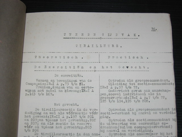  - Leerplan en Programma van Studien voor de School voor Reserve-Officieren der Infanterie, deel II