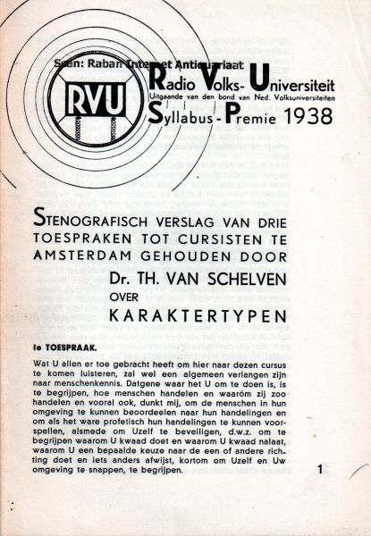 Schelven, Th. van - Karaktertypen
