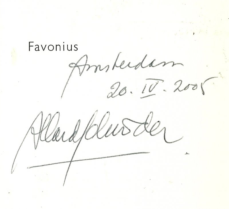 Schröder, Allard - Favonius    Gesigneerd