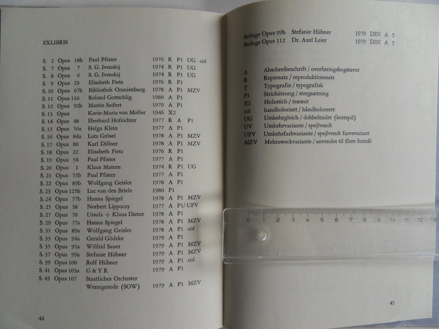 Ivenskij, S.G. - Gerhard Tag Exlibris. - Schrift - Gebrauchs - Graphik. - Einige Bemerkungen über die Kunst von Eigentums-Miniaturen eines Graphikers der DDR. [ Genummerd exemplaar 112 / 300 ].