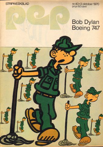Diverse tekenaars - PEP 1970 nr. 40, stripweekblad, 3 oktober 1970 met o.a. DIVERSE STRIPS -  ASTERIX/LUC ORIENT/RIK RINGERS/ROODBAARD/LUCKY LUKE/RAVIAN/FLIPPIE FLINK (COVER TEKENING)/BOB DYLAN (2 p.), goede staat