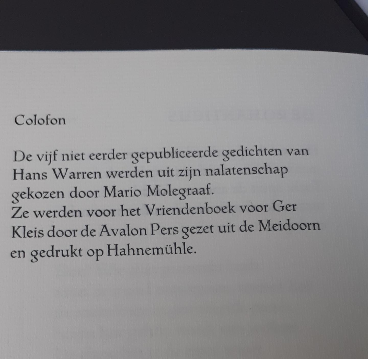 Warren, Hans - Opperhuidmens