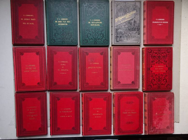 Andriessen, P.J.. - De tamboer bij Quatrebras en Waterloo of de tweede verlossing van Nederland, 1814-1815/ De Bataafsche Republiek of Nederland onder den invloed van Frankrijk/ De zoon van den zeeroover of hoe de Nederlandsche Republiek groot werd. Een verhaal u...