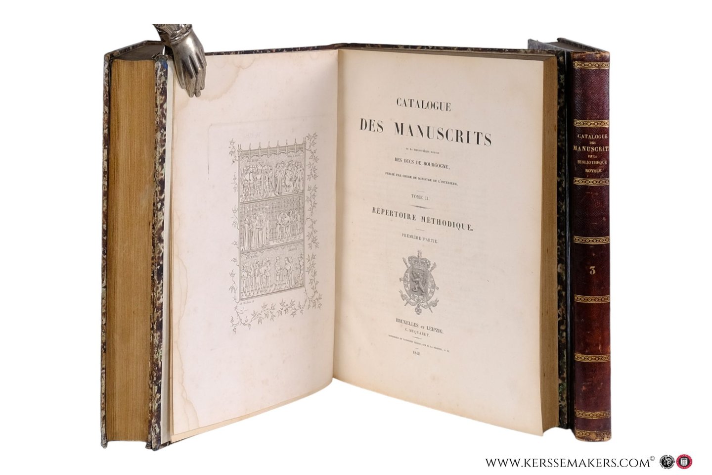 Ducs de Bourgogne: - Catalogue des Manuscrits de la Bibliothèque Royale des Ducs de Bourgogne, publié par Ordre du Ministre de l'Intérieur [ 3 volumes ] 1. Résumé historique Inventaire No 1-18000. 2-3. Répertoire méthodique première partie & deuxième partie.