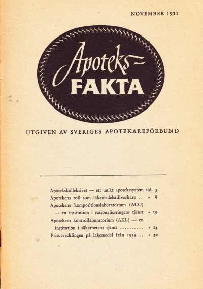 Sveriges Apotekareförbund - Apoteks-Fakta