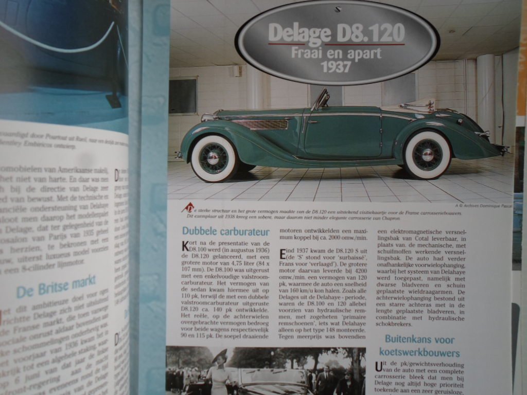 magazine - De eeuw van de automobiel aflevering 21, Delage D8.120
