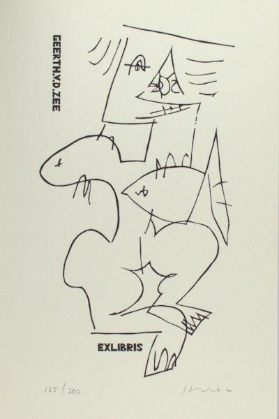 Husa, Pavel. - Exlibris voor Geert v.d. Zee.