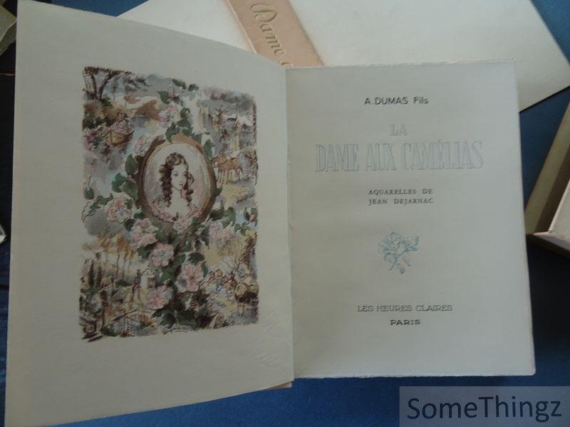A. Dumas Fils, Jean Dejarnac (ills.) - La Dame aux Camélias. Aquarelles de Jean Dejarnac. [N° 430 de 824 exemplaires sur Marais Crèvecoeur.]