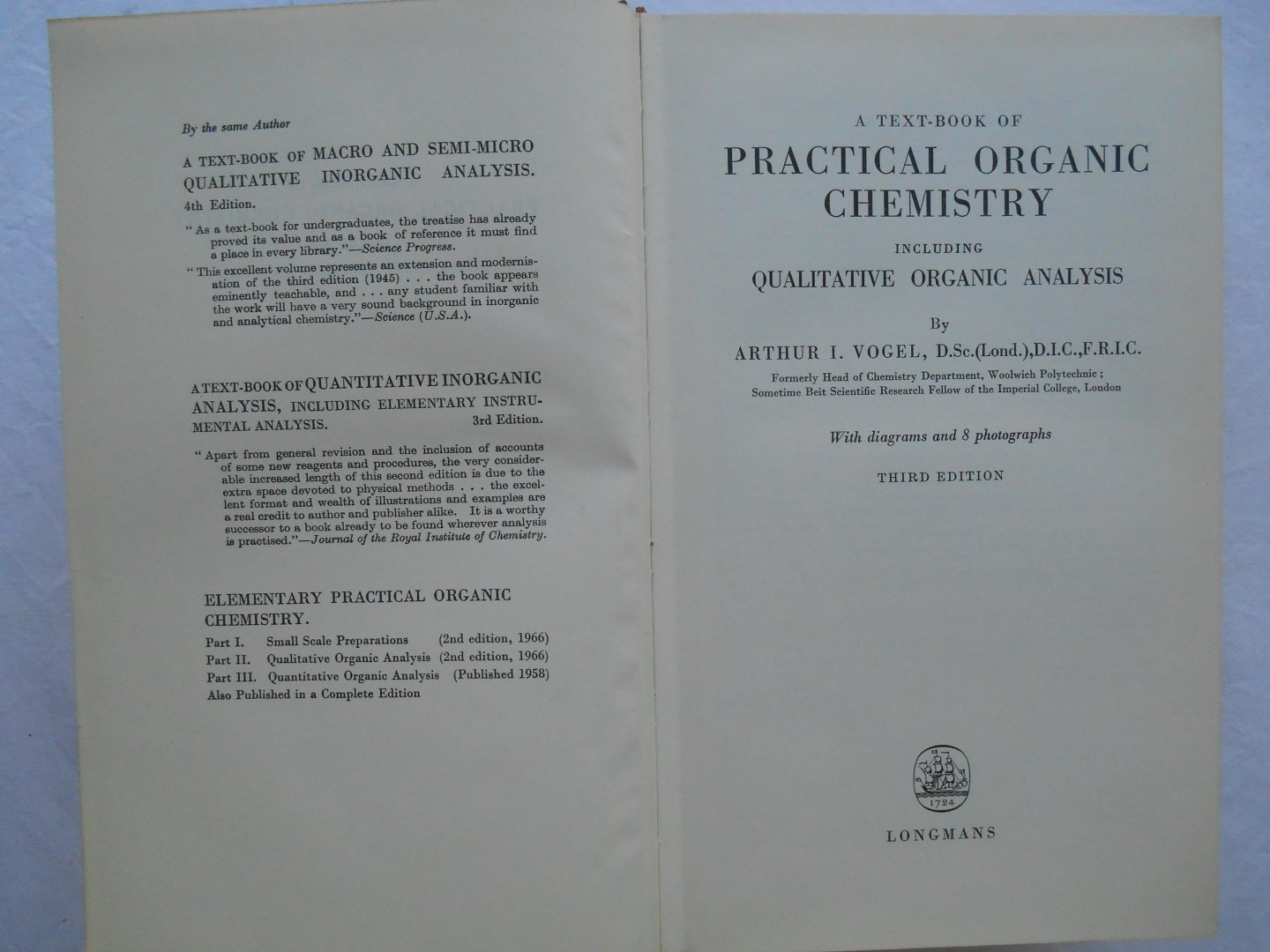 Vogel, Arthur I. - Textbook of Practical Organic Chemistry