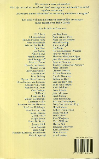 Weeda, Iteke - Spiritualiteit en wetenschap.