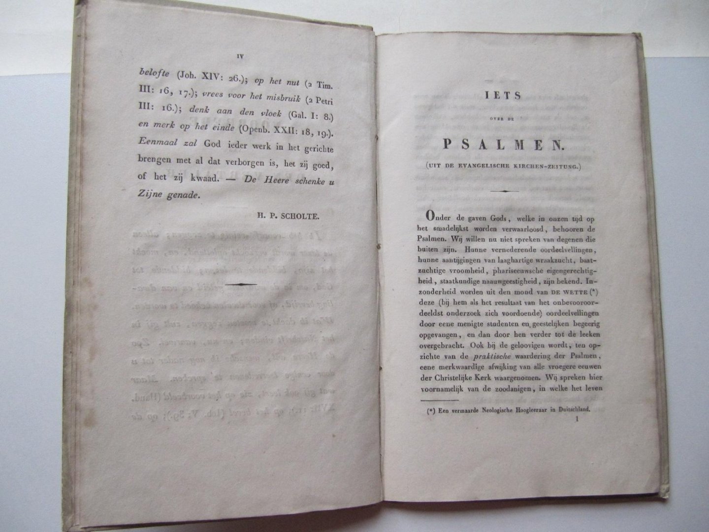 H.P. Scholte - Iets over de Psalmen