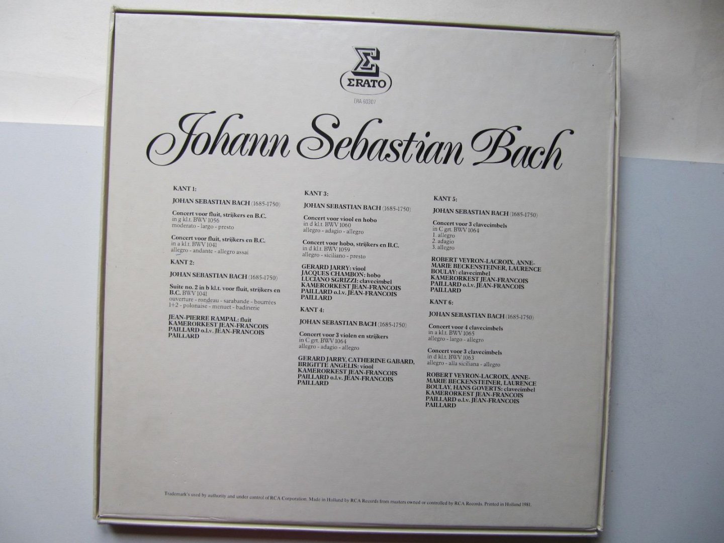 J.S. Bach - 3LP Johann Sebastian Bach