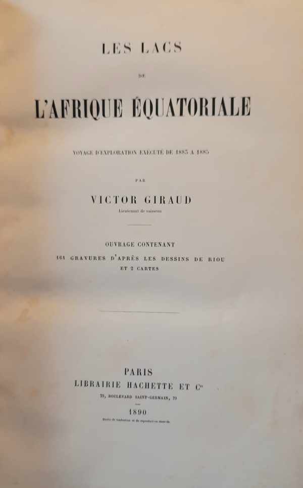 GIRAUD Victor - Les lacs de l'Afrique Équatoriale
