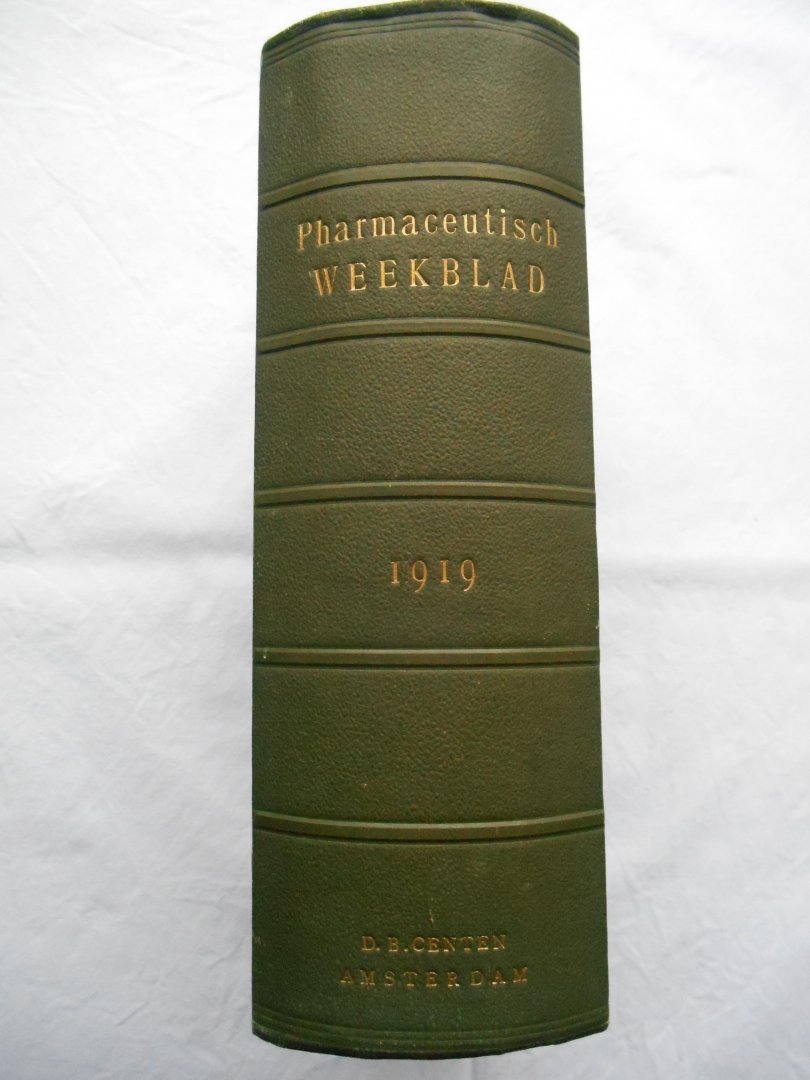 Nederl. Maatschappij ten bevordering der Pharmacie - Pharmaceutisch Weekblad, ingebonden jaargang 1919