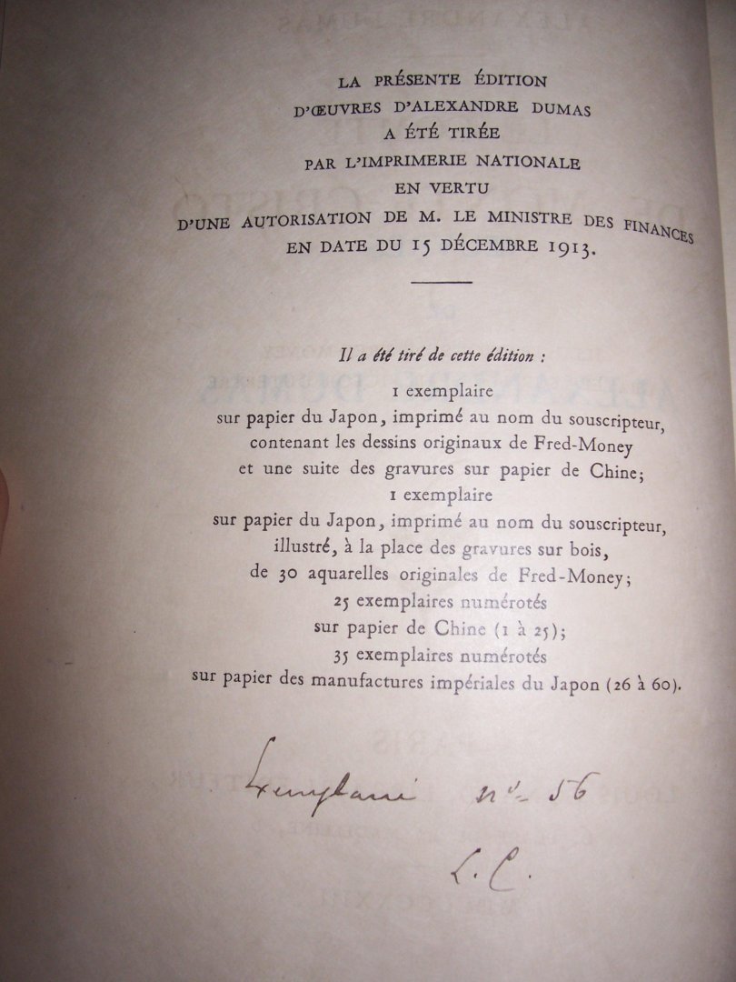Dumas, Alexandre - Bibliofiele genummerde gelimiteerde uitgave 16 identiek gebonden banden, auteur Alexandre Dumas.