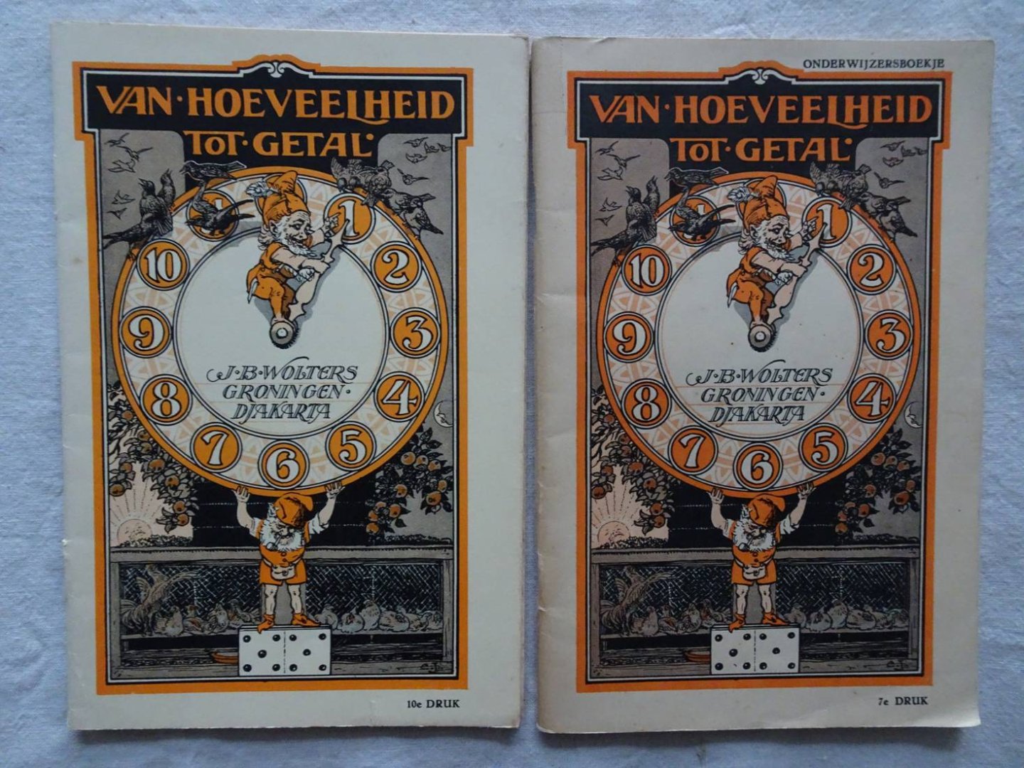 Nauta, J. & R.H. Zandvoort. - Van hoeveelheid tot getal. Fundamenteel rekenen/ Fundamenteel rekenen (onderwijzersboekje). 2 titels.